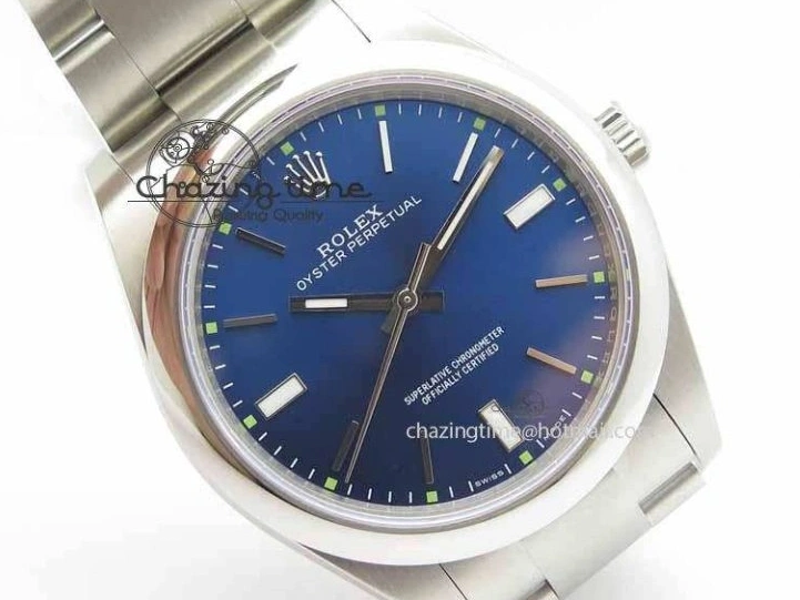 MiroTime 0217 TimelessDesign Oyster Perpetual 39mm 114300 BP Maker Best Edition Blue Dial On SS Bracelet A 3637